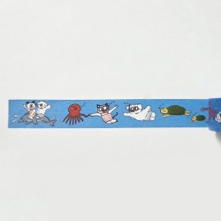 画像3: WN0018　W&N わんにゃんマスキングテープ【水族館】
