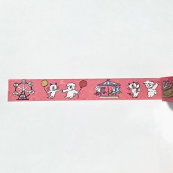画像3: WN0020　W&N わんにゃんマスキングテープ【遊園地】
