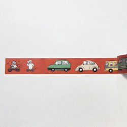 画像3: WN0019　W&N わんにゃんマスキングテープ【乗り物】