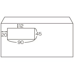 画像2: No.241　マドパック 洋形長3号(洋0)(ホワイト) 35枚パック入