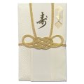 キ-106　ながとや　寿金封　白金仕様　変わりあわじ結び　金