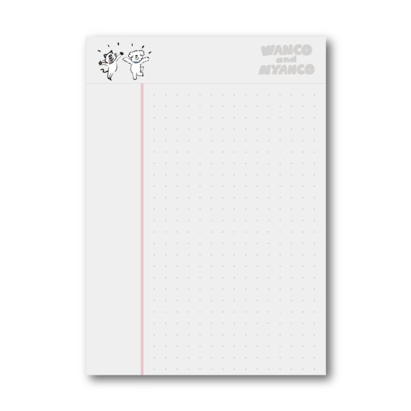 画像2: WN0031　W&N わんにゃんメモパッド【ドット方眼(5mm)】 (2)