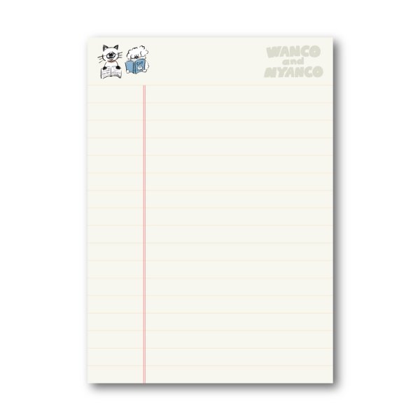 画像2: WN0029　W&N わんにゃんメモパッド【横罫(7.5mm)】 (2)
