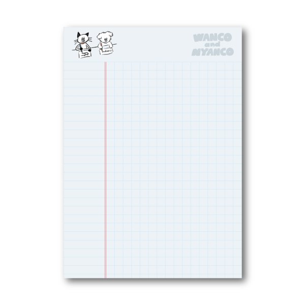 画像2: WN0030　W&N わんにゃんメモパッド【方眼(5mm)】 (2)