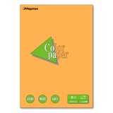 ナ-3318 カラーペーパー A4 厚口 オレンジ 100枚パック