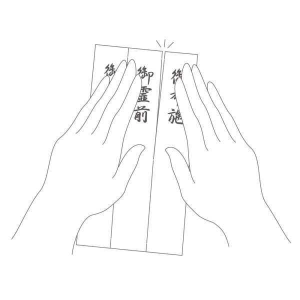 画像3: キ-448　ながとや　仏金封　双銀10本仏金封（6種短冊入） (3)