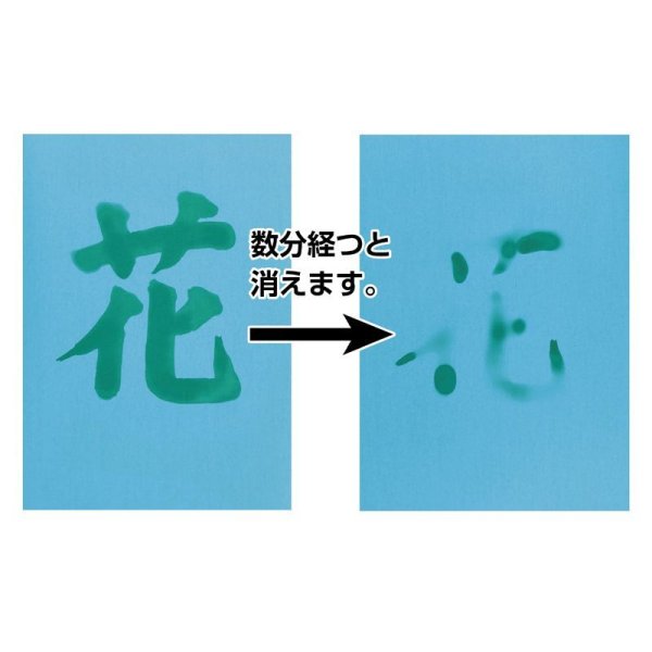 画像2: 水筆紙（すいひつし）半紙判（240×335mm）【緑発色】20枚入 ナ-SH23 (2)