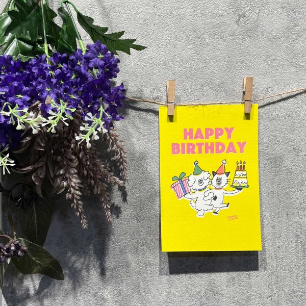 画像2: WN0002 W&N ポストカード(happy birthday) (2)