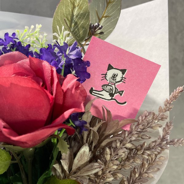 画像3: WN0005 W&N ミニカード 5枚入(にゃんこ) (3)