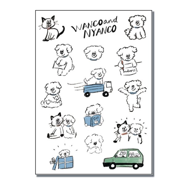 画像1: WN0006　W&N ダイカットシール(わんこ) (1)