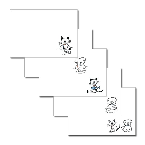 画像2: WN0010　W&N ミニ和紙便箋 5枚アソート (2)