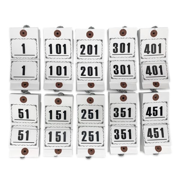 画像4: ニ-3000 長門屋商店 RoHS対応 連番荷札（No.1-500）上質紙 500枚箱入り (4)