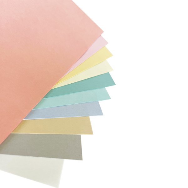 画像2: ナ-CR914 クレヨンカラー【ミルキーカラー】A3 10色アソート(各色2枚×10種類)計20枚 (2)